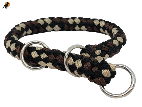 G2 Tauwerk Halsband Basic, rund geflochten, mit Zugstop, Topas