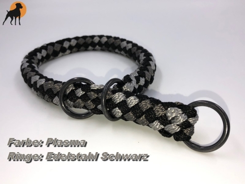 G2 Tauwerk Halsband Basic, rund geflochten, mit Zugstop, Plasma