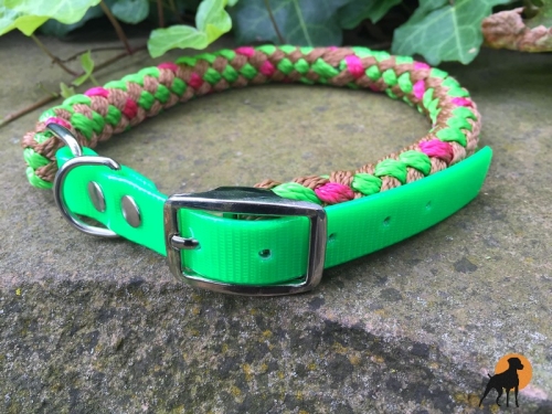 G2 Tauwerk/Biothane Halsband Vario 20mm, verstellbar, Apfel-Zimt