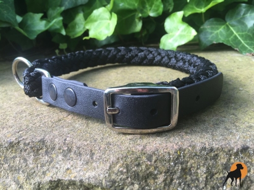 G2 Tauwerk/Biothane Halsband Vario 20mm, verstellbar, Schwarz