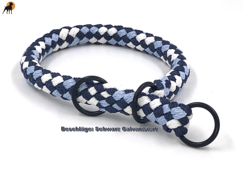 G2 Tauwerk Halsband Basic, rund geflochten, mit Zugstop, Arktis