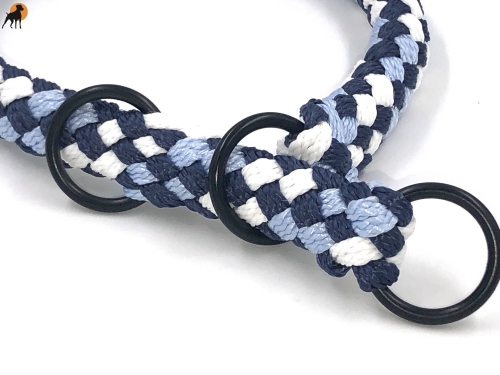 G2 Tauwerk Halsband Basic, rund geflochten, mit Zugstop, Arktis
