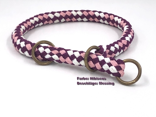 G2 Tauwerk Halsband Basic, rund geflochten, mit Zugstop, Hibiscus