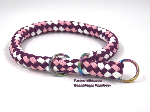 G2 Tauwerk Halsband Basic, rund geflochten, mit Zugstop, Hibiscus