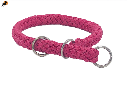 G2 Tauwerk Halsband Basic, rund geflochten, mit Zugstop, Hot Pink