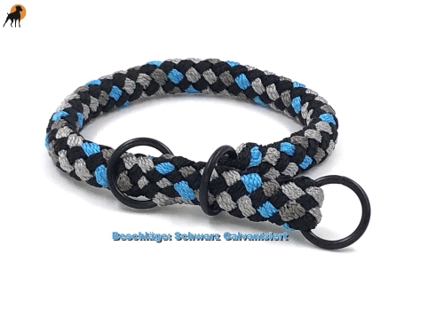 G2 Tauwerk Halsband Basic, rund geflochten, mit Zugstop, Moonshine