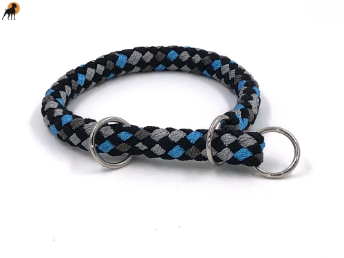 G2 Tauwerk Halsband Basic, rund geflochten, mit Zugstop, Moonshine