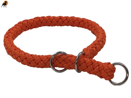 G2 Tauwerk Halsband Basic, rund geflochten, mit Zugstop, Orange