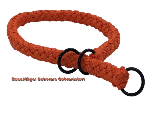 G2 Tauwerk Halsband Basic, rund geflochten, mit Zugstop, Orange