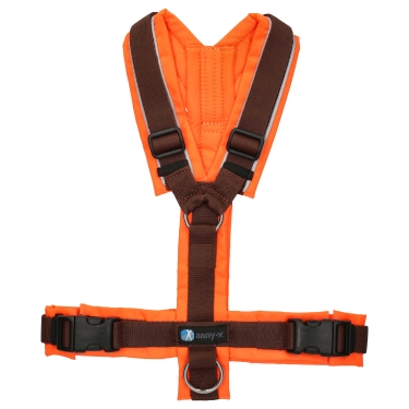 annyX Brustgeschirr Protect, leuchtorange/braun