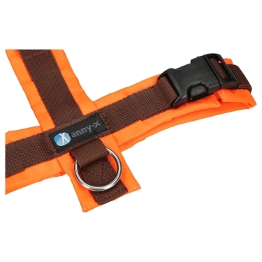 annyX Brustgeschirr Protect, leuchtorange/braun