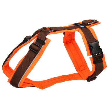 annyX Brustgeschirr Protect, leuchtorange/braun