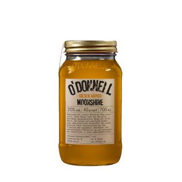 O'Donnell Moonshine Likör Golden Mango (20% vol.), Starter Set mit Ausgießer, 700ml