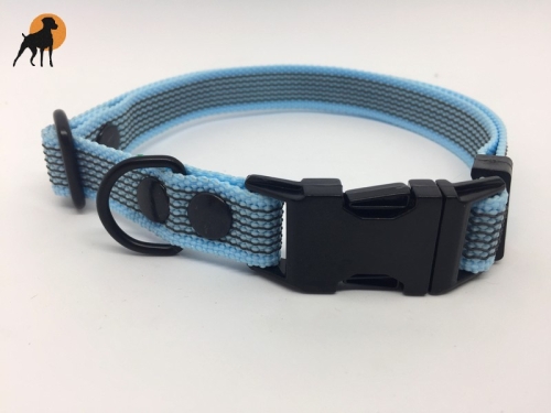 Halsband gummiert 19mm x 30-50cm, mit Metallverschluß, stufenlos verstellbar