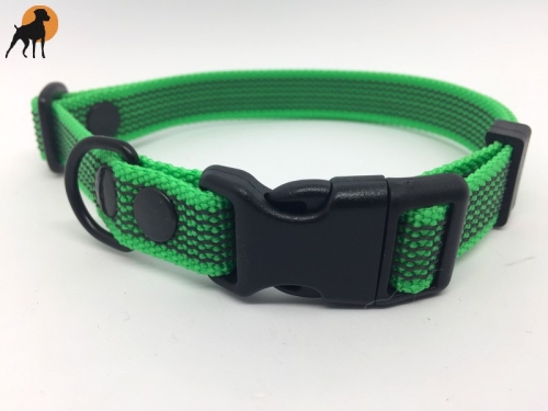 Halsband gummiert 19mm x 30-50cm, mit PVC-Verschluß, stufenlos verstellbar