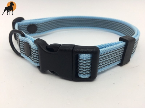 Halsband gummiert 19mm x 30-50cm, mit PVC-Verschluß, stufenlos verstellbar