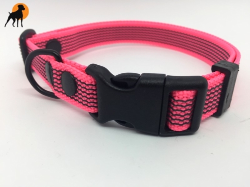 Halsband gummiert 19mm x 30-50cm, mit PVC-Verschluß, stufenlos verstellbar
