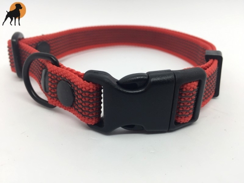 Halsband gummiert 19mm x 30-50cm, mit PVC-Verschluß, stufenlos verstellbar