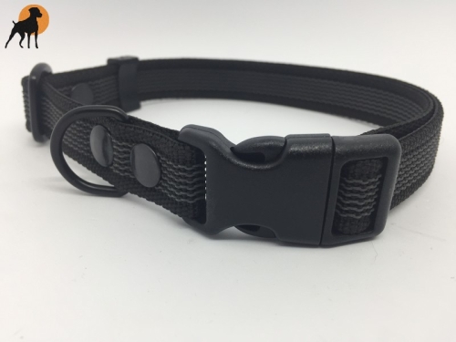 Halsband gummiert 19mm x 30-50cm, mit PVC-Verschluß, stufenlos verstellbar