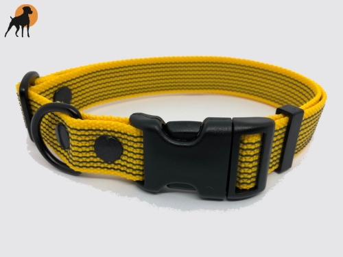 Halsband gummiert 25mm x 40-60cm, mit PVC-Verschluß, stufenlos verstellbar