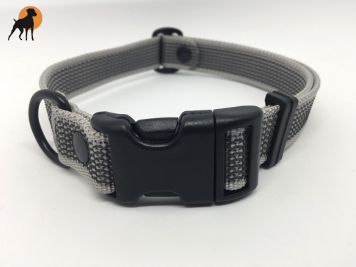Halsband gummiert 25mm x 40-60cm, mit PVC-Verschluß, stufenlos verstellbar