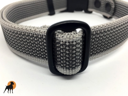 Halsband gummiert 25mm x 40-60cm, mit PVC-Verschluß, stufenlos verstellbar