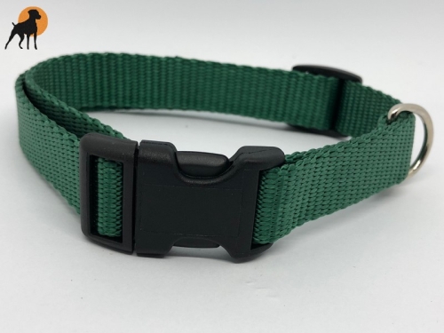 Nylon-Halsband Basic, stufenlos verstellbar mit PVC-Verschluß, 25mm  x 40-60cm