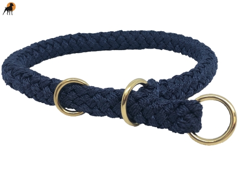 G2 Tauwerk Halsband Basic, rund geflochten, mit Zugstop, Navy