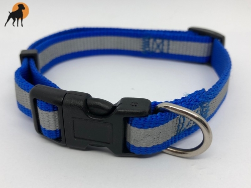 Nylon-Halsband mit Reflektorstreifen 16mm x 30-45cm