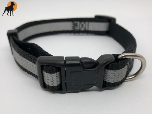 Nylon-Halsband mit Reflektorstreifen 16mm x 30-45cm