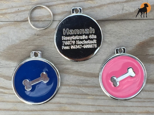 Hundemarke Knochen, 25mm - inkl. Wunschgravur -