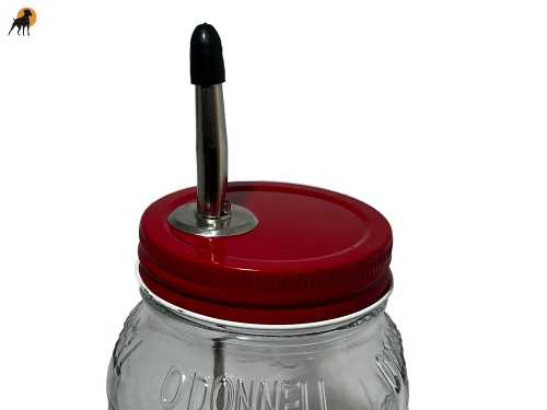 Moonshiners Hochstadt Glasaufsatz Ausgießer, Rot/Silber
