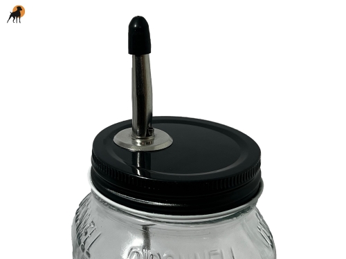 Moonshiners Hochstadt Glasaufsatz Ausgießer, Schwarz/Silber