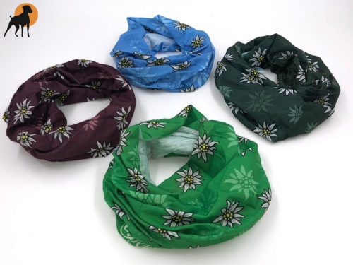 Multifunktionstuch / Mehrzweckschal Edelweiß, 9 in 1, 49cm x 23cm