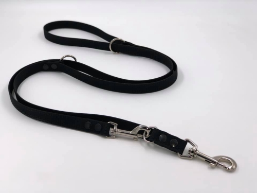 TPU Hexa Führleine 4-fach verstellbar, 9x265cm, Beschläge + Farbe nach Wahl !