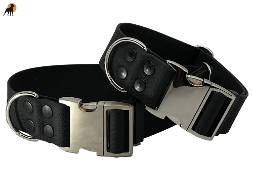 TPU Hexa Halsband 40mm mit ALU-Verschluß, verstellbar, schwarz