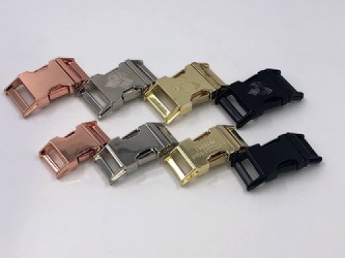 Metall Steckschnalle ( Klickverschluß ) 25mm aus Zinkdruckguss mit Wunschgravur