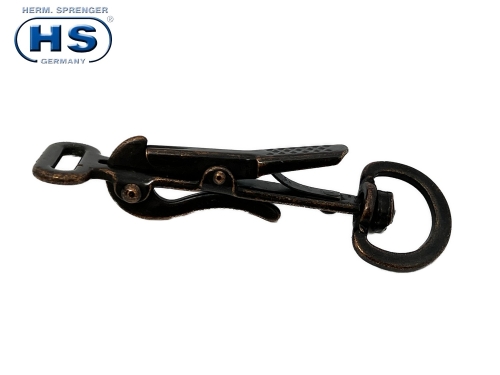 Sprenger Jagdleinenhaken 20 x 105mm, mit Wirbel, Antik Kupfer-Optik