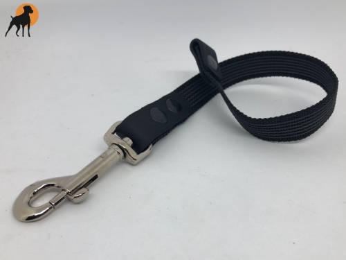 HWP Kurzführer, gummiert/Biothane 20mm x 40cm, ohne Handschlaufe