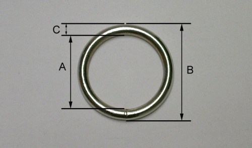 Ring, geschweißt, 20x3.0mm, Rainbow