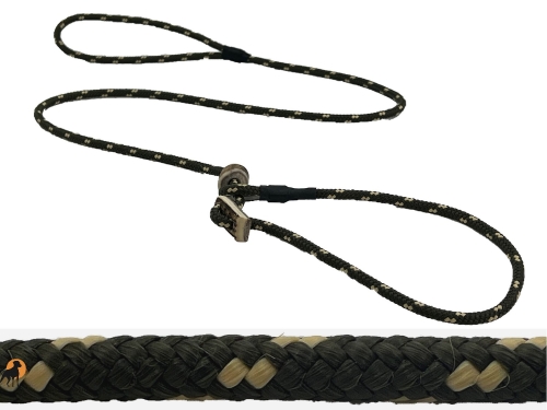 HWP Moxonleine mit Zugstop, Handmade, 6mm x 130cm, Camo Oliv-Beige