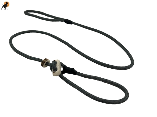 HWP Moxonleine mit Zugstop, Handmade, 6mm x 130cm, Rehgrau