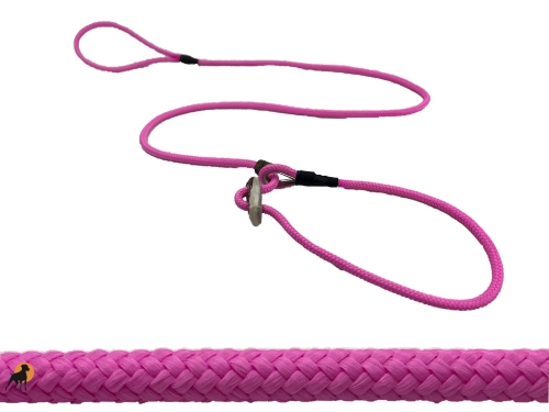 HWP Moxonleine mit Zugstop, Handmade, 6mm x 130cm, Hot-Pink