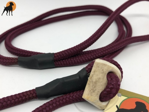 HWP Moxonleine mit Zugstop, Handmade, 6mm x 130cm, Burgund