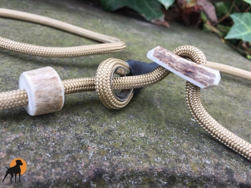 Moxonleine mit Zugstop, 6mm x 130cm, Beige