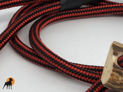 HWP Moxonleine mit Zugstop, Handmade, 6mm x 130cm, Cherry-Cola