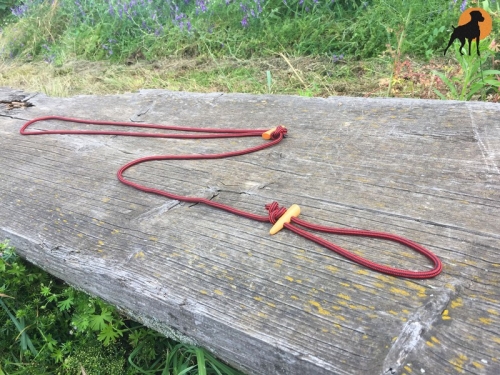 Moxon Flüsterleine 6mm x 300cm, mit Holzknebeln, Cherry