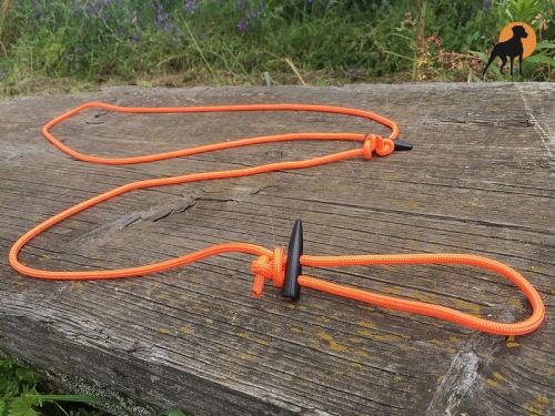 Moxon Flüsterleine 6mm x 300cm, mit Holzknebeln, Lachs