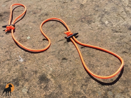 Moxon Führleine 6mm x 110cm, mit Holzknebeln, Lachs