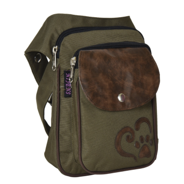 Gürteltasche HUNTING, Wasserabweisend, mit Pfote&Herz, Oliv
